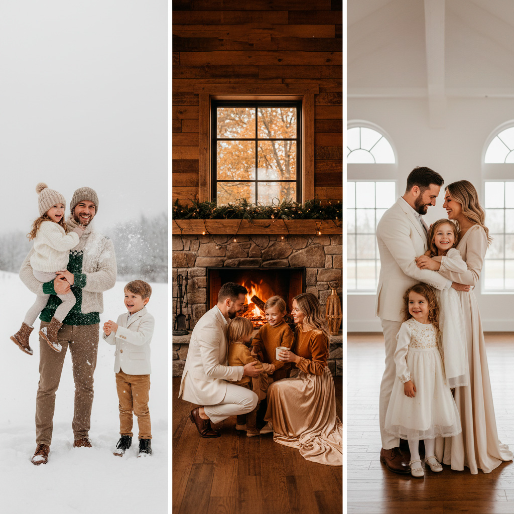Combinación de colores para fotos navideñas